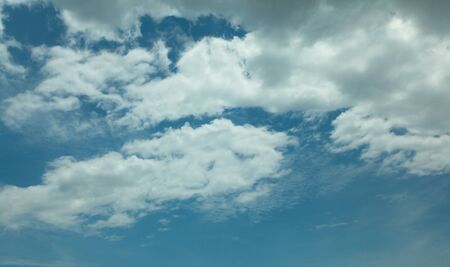 Beautiful blue sky with white cloudsの写真素材