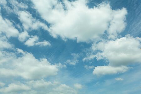Beautiful blue sky with white cloudsの写真素材