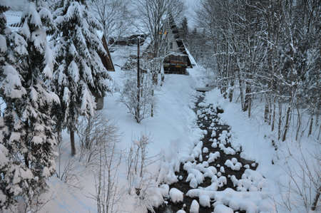 river in the snowのeditorial素材
