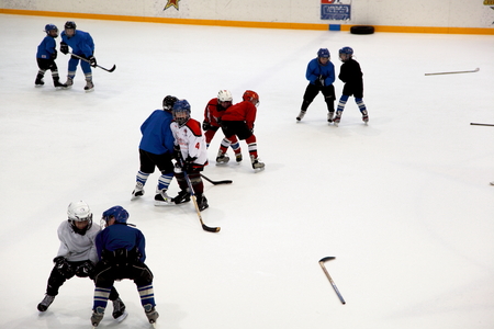 Hockey training childrenの写真素材