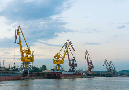 Cranes in the Port ofのeditorial素材