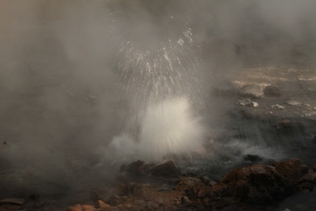 Pong Duad Geyser  in Huai Nam Dang National Park Mae Tang district, Chiang Mai Province  Kingdom of thailandの写真素材