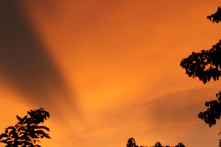 Beautiful sunset sky with cloudsの写真素材