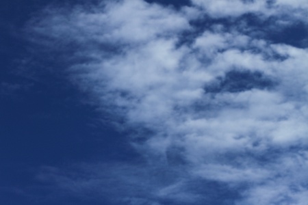 clouds in the sky drifting away in a light breeze