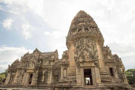 Phimai historical park ,nakornratchasima ,thailand.   Prasat Hin, the temple of Hinduism in Thailand Prasat Hin Phimai At Phimai District Nakhon Ratchasima Provinceのeditorial素材