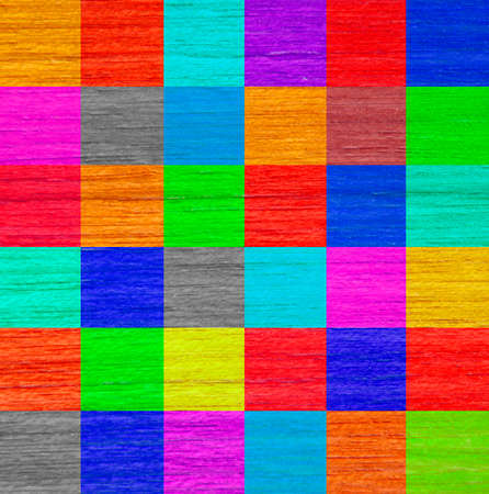 Background texture of colorful wooden fence の写真素材