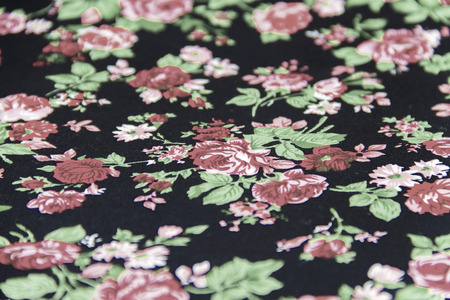 vintage style of tapestry flowers fabric pattern backgroundの写真素材