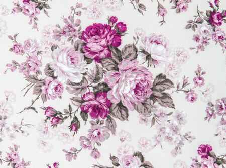 vintage style of tapestry flowers fabric pattern backgroundの写真素材