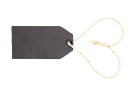 close up of a blank price label on white backgroundの写真素材