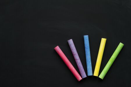 Chalk on blackboardの写真素材