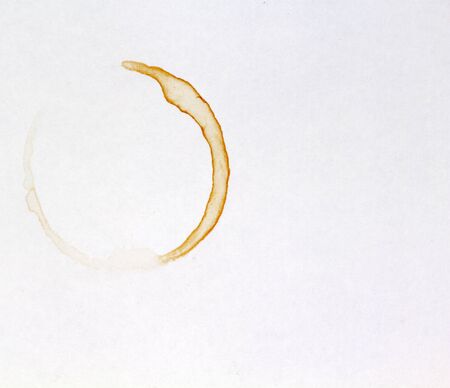 Coffee cup rings isolated on white background.の写真素材
