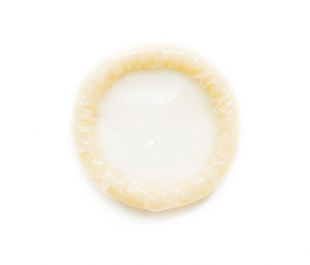 condom on white backgroundの写真素材