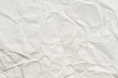 White crumpled paper texture sheet of paper.の写真素材