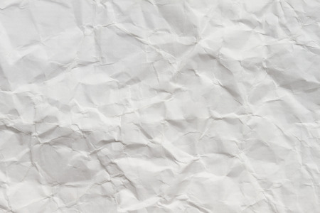 White crumpled paper texture sheet of paper.の写真素材