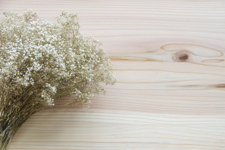 Dried flowers on the woodenの写真素材