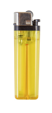 Plastic lighter colorful isolated on white Backgroundの写真素材