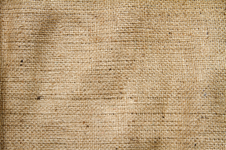 Sackcloth woven texture pattern background light cream yellow beige earth color tone: Eco friendly raw organic flax sack cloth fabric textile backdrop: Bag rope thread detailed textured burlap canvasの写真素材