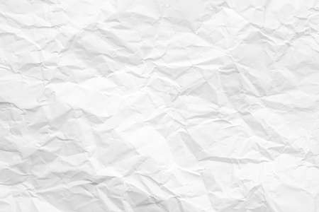 Clean white paper, wrinkled, abstract background.の写真素材