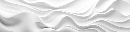 White wave background, abstract concept.Generated with AIの素材