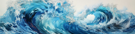 Water wave splash on transparent background isolated png.Generated with AIの素材