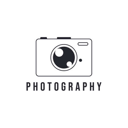 photography logo, camera icon vector illustration designのイラスト素材