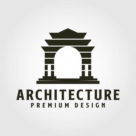 temple gate vector illustration designのイラスト素材