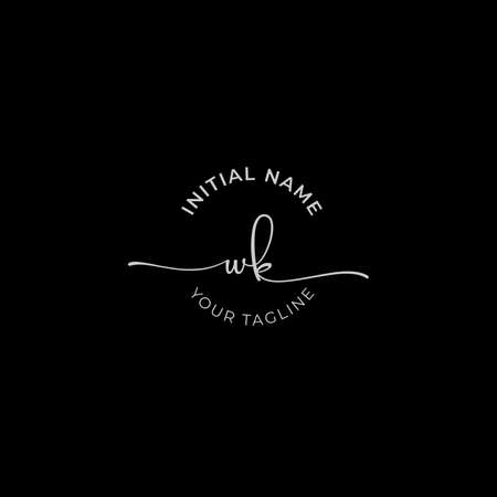 Initial handwriting signature logo vector. Hand lettering for designsのイラスト素材