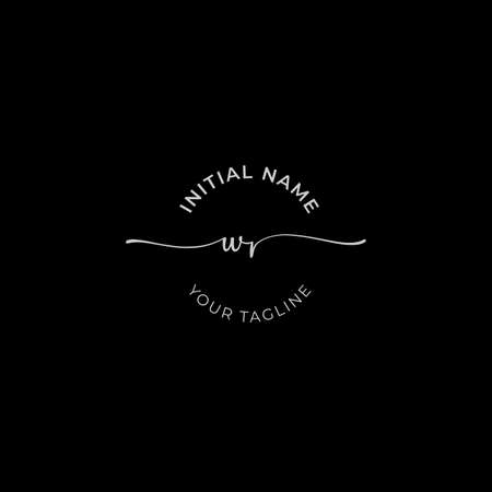 Initial handwriting signature logo vector. Hand lettering for designsのイラスト素材