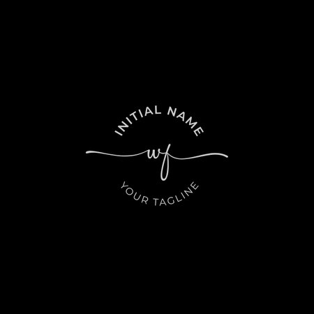 Initial handwriting signature logo vector. Hand lettering for designsのイラスト素材