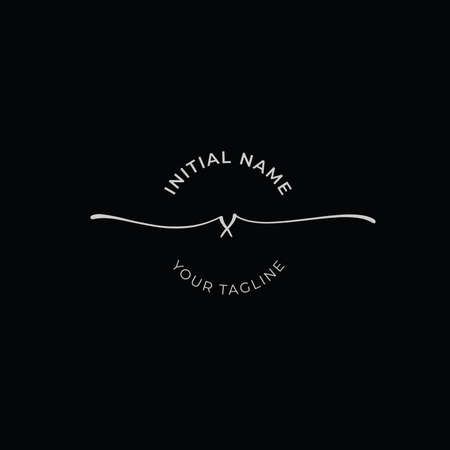 Initial handwriting signature logo vector. Hand lettering for designsのイラスト素材