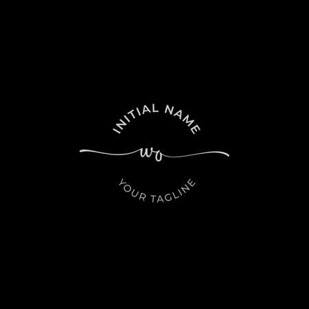 Initial handwriting signature logo vector. Hand lettering for designsのイラスト素材