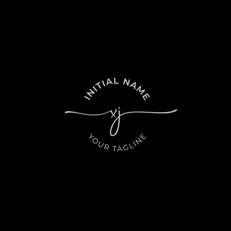 Initial handwriting signature logo vector. Hand lettering for designsのイラスト素材