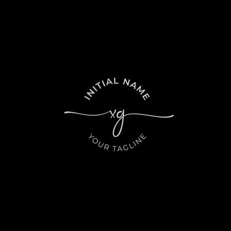 Initial handwriting signature logo vector. Hand lettering for designsのイラスト素材