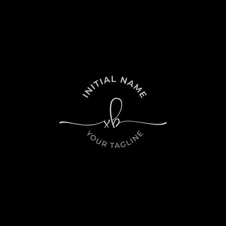 Initial handwriting signature logo vector. Hand lettering for designsのイラスト素材