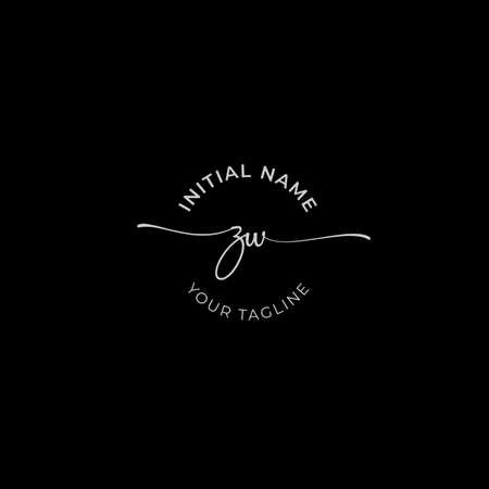 Initial handwriting signature logo vector. Hand lettering for designsのイラスト素材