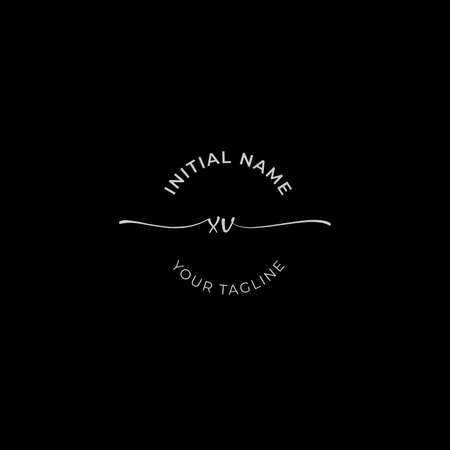 Initial handwriting signature logo vector. Hand lettering for designsのイラスト素材