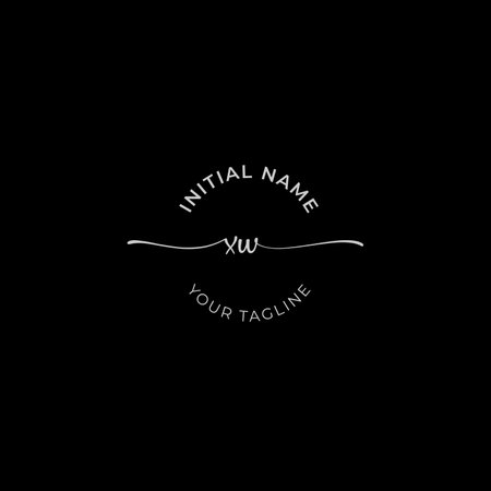 Initial handwriting signature logo vector. Hand lettering for designsのイラスト素材