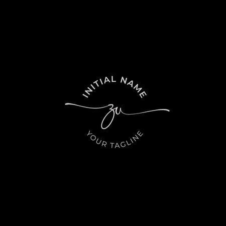 Initial handwriting signature logo vector. Hand lettering for designsのイラスト素材