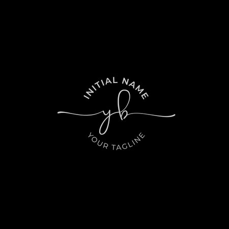 Initial handwriting signature logo vector. Hand lettering for designsのイラスト素材