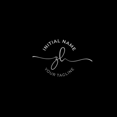 Initial handwriting signature logo vector. Hand lettering for designsのイラスト素材