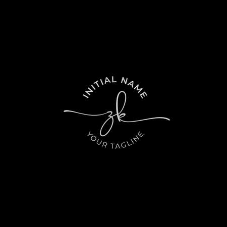 Initial handwriting signature logo vector. Hand lettering for designsのイラスト素材