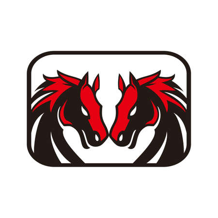 abstract horse logo icon graphic concept graphic vector designのイラスト素材