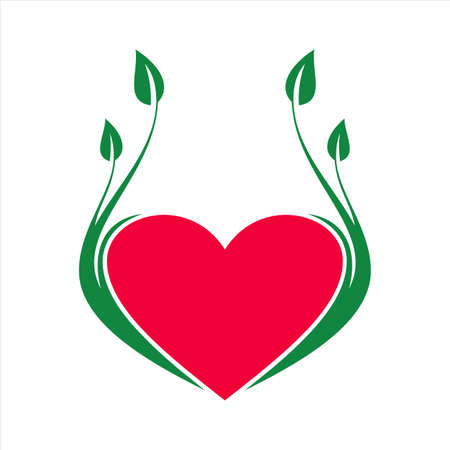 abstract love nature icon vector flat concept designのイラスト素材