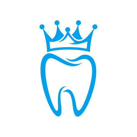 king tooth dental logo icon vector graphic concept designのイラスト素材