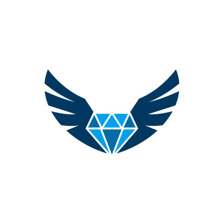 diamond wings abstract icon logo concept graphic designのイラスト素材