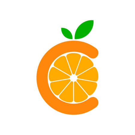 orange letter C logo icon vector concept graphic designのイラスト素材