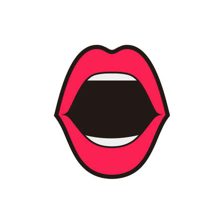 mouth abstract letter O logo icon vector concept graphic design