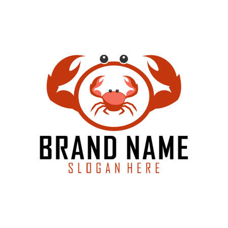 crab letter o logo icon vector concept graphic designのイラスト素材
