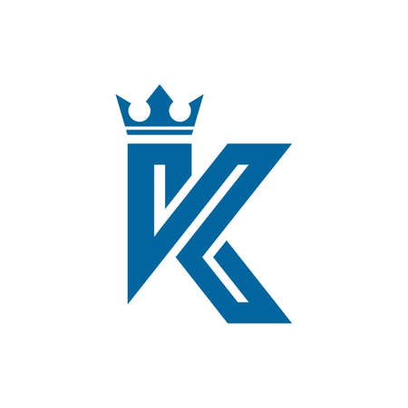 letter K king logo icon vector concept graphic designのイラスト素材