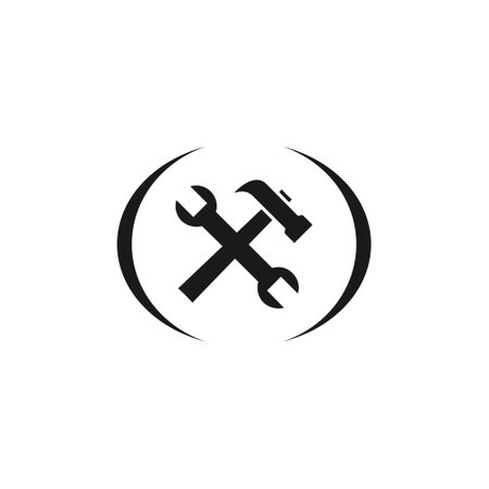 repair service equipment logo icon vector graphic designのイラスト素材